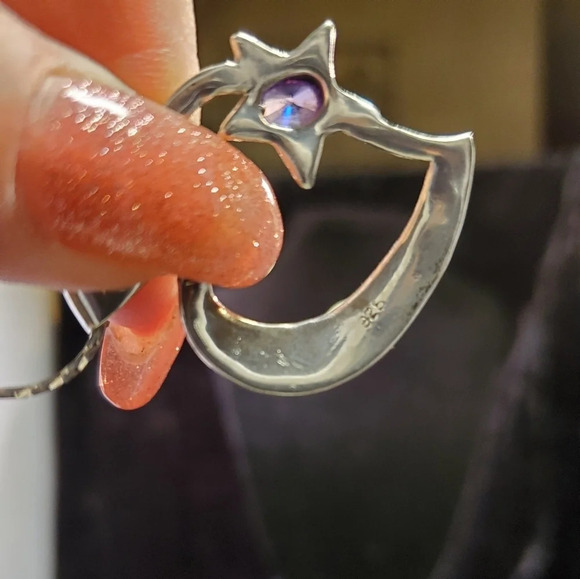 0277. Awesome Pendant & Chain is Sterling Silver ~ Marcasite ~ Ameythist ~ !!! - Picture 7 of 9